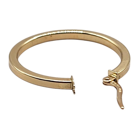 14 Karat Yellow Gold Sqaure Tubing Circle Hoop Earrings #20460 - Picture 6 of 7